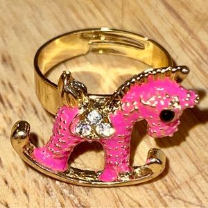 new with box betsy johnson adjustable pony ring